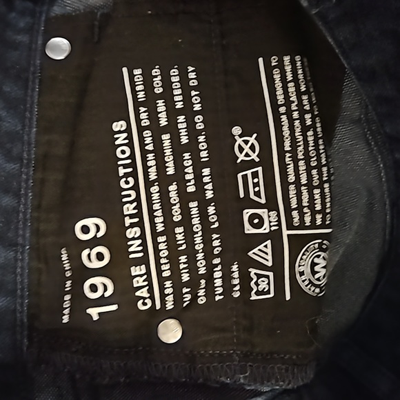 Gap 1969 Always Skinny Mid-Rise Straight Blue Black Cheetah Print Denim Jeans 28 - Picture 7 of 16